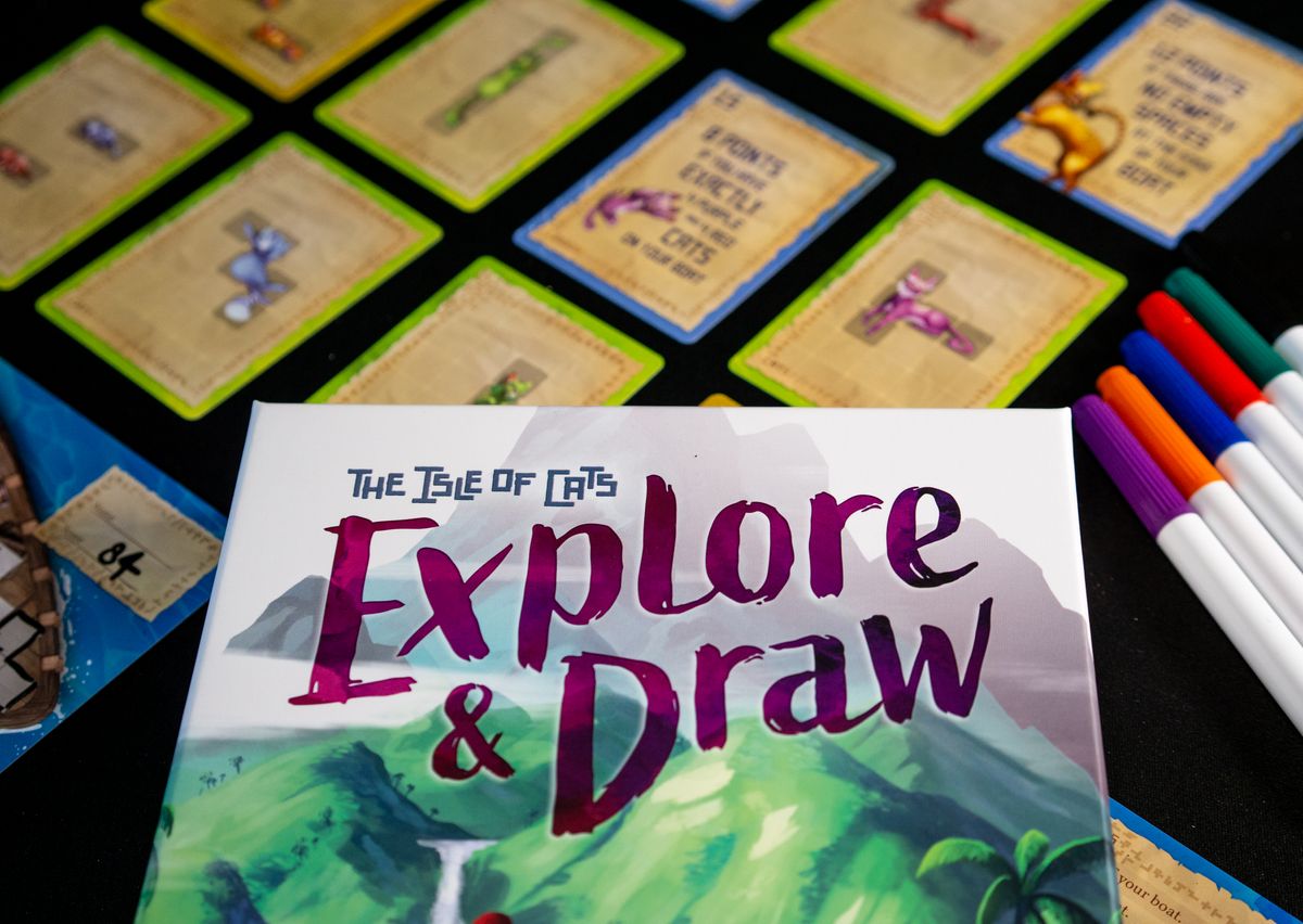 The Isle of Cats: Explore & Draw - Boardgame, Ages 10+, 1-6 Players, 30-45  Min 